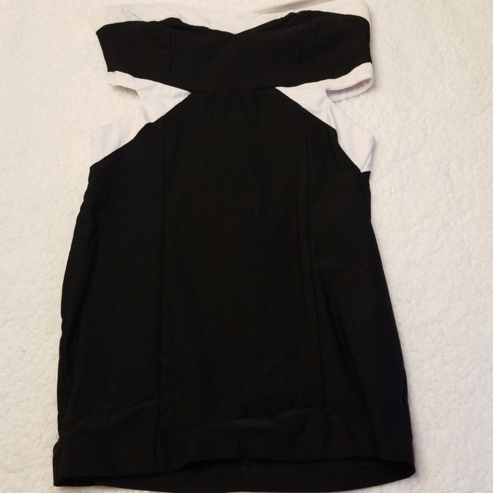 black and white dress